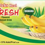 Bebida instantânea com sabor a banana