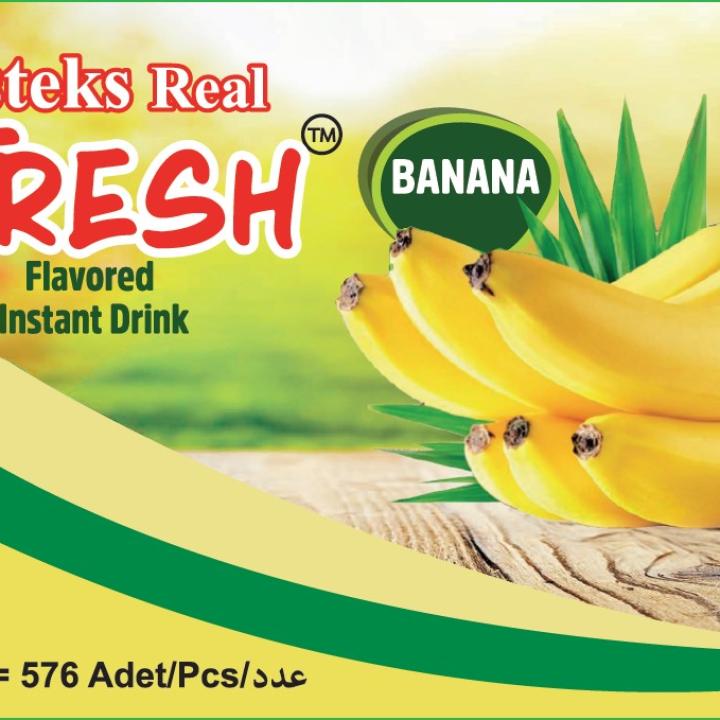 Bebida instantânea com sabor a banana