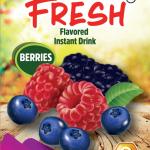 Bebida instantânea com sabor a frutos silvestres