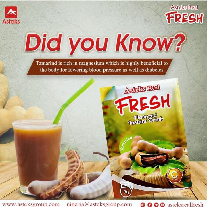 Bebida instantânea com sabor a tamarindo